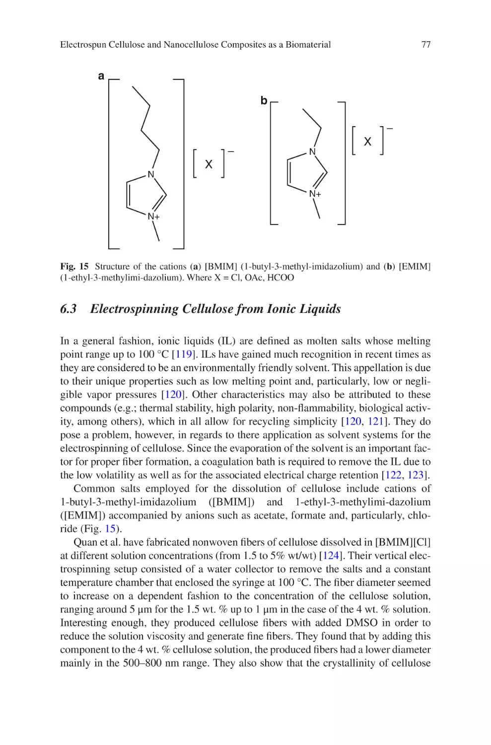 6.3 Electrospinning Cellulose from Ionic Liquids