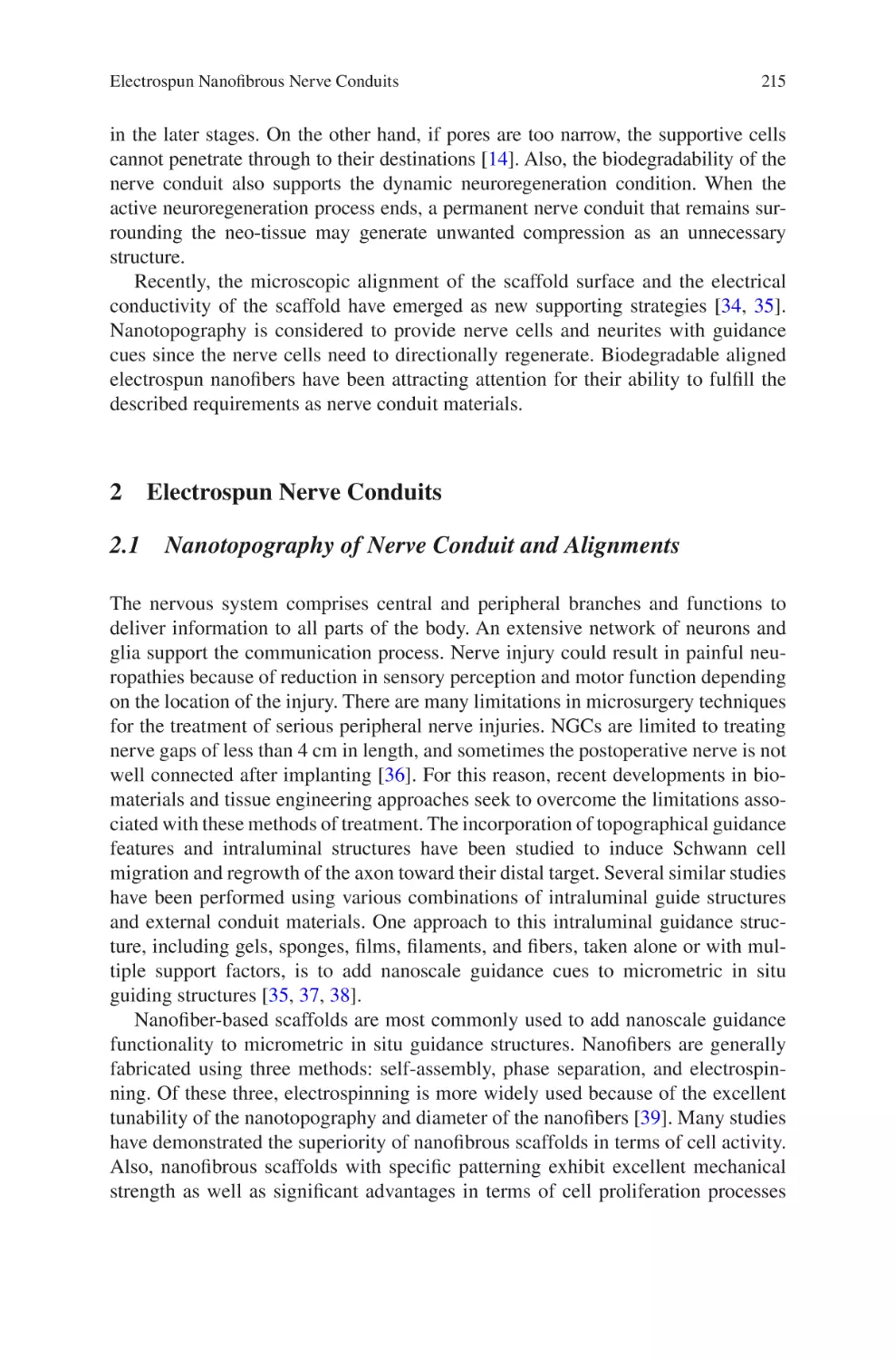 2 Electrospun Nerve Conduits
2.1 Nanotopography of Nerve Conduit and Alignments