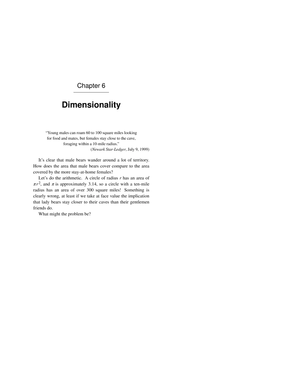 6 Dimensionality
