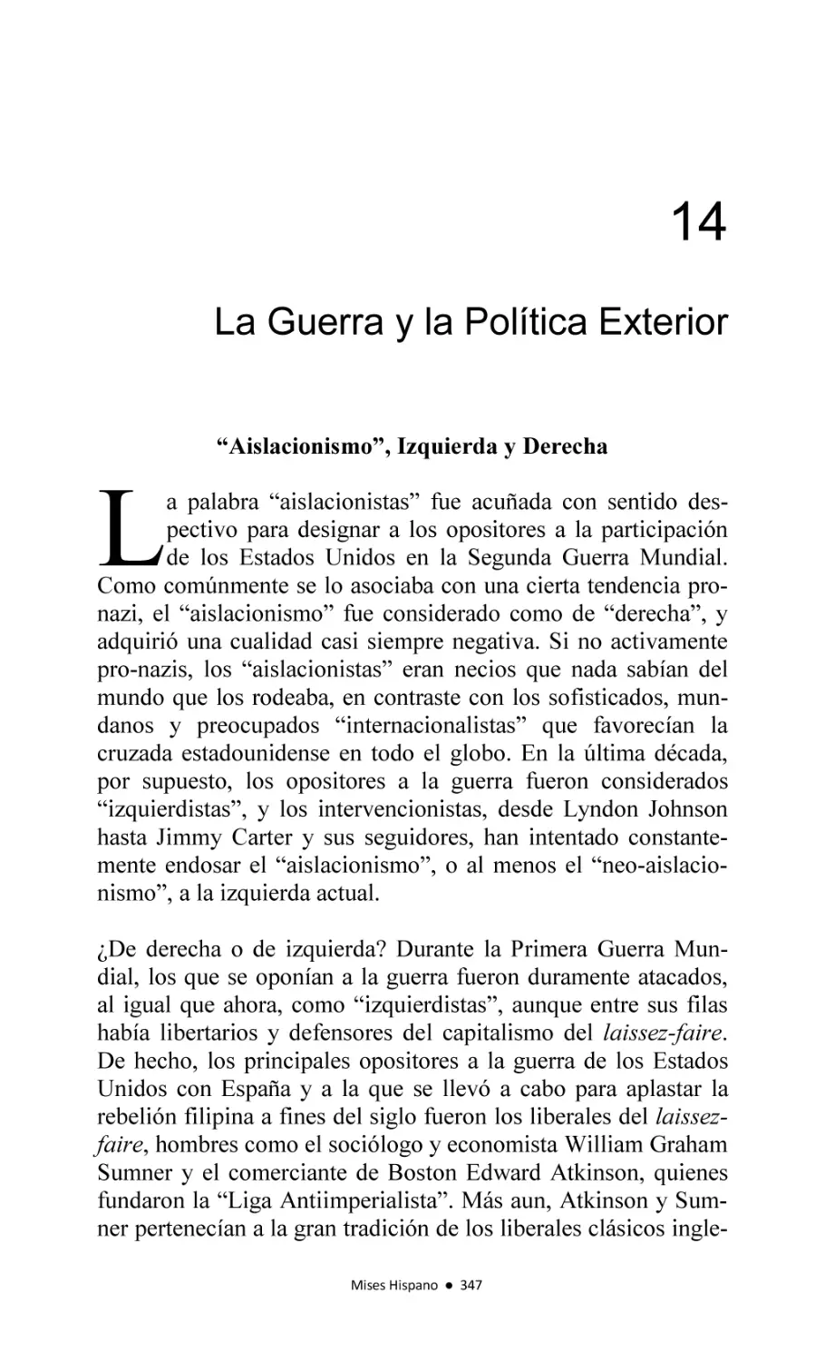 14-Guerra y Política Exterior