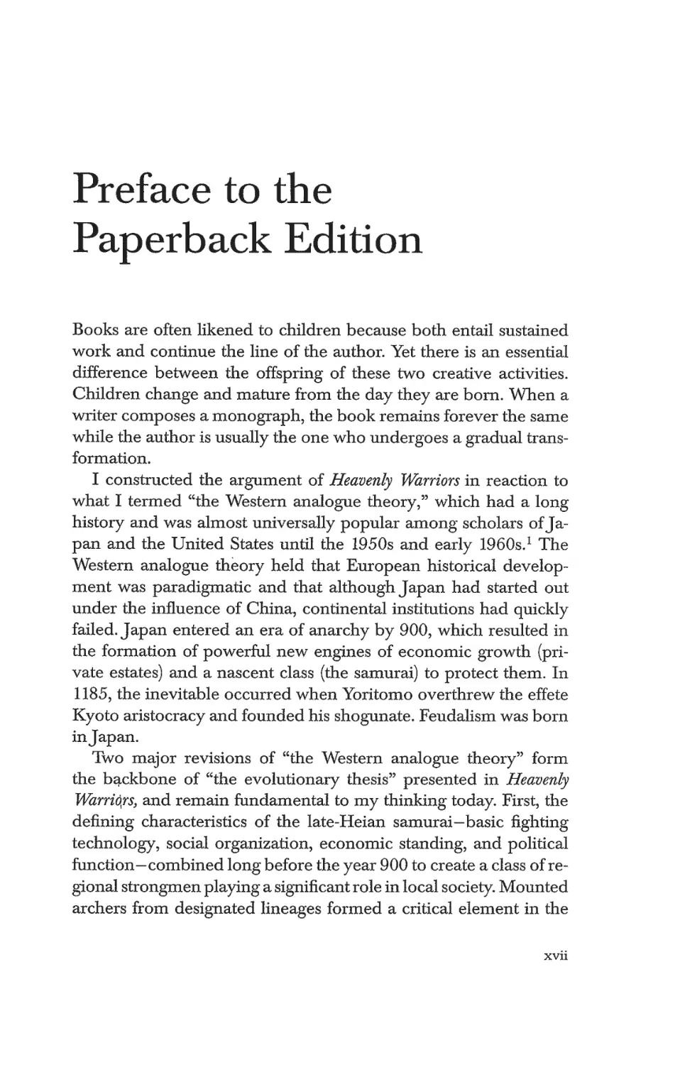 Preface to the Paperback Edition