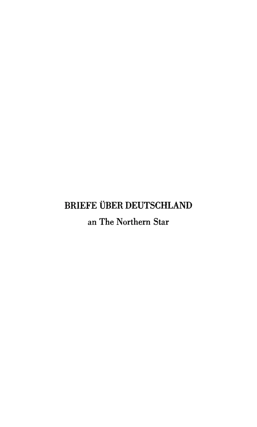 Briefe über Deutschland