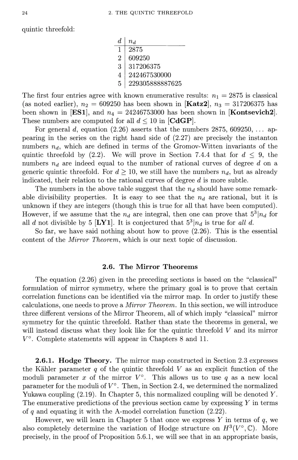 2.6. The Mirror Theorems