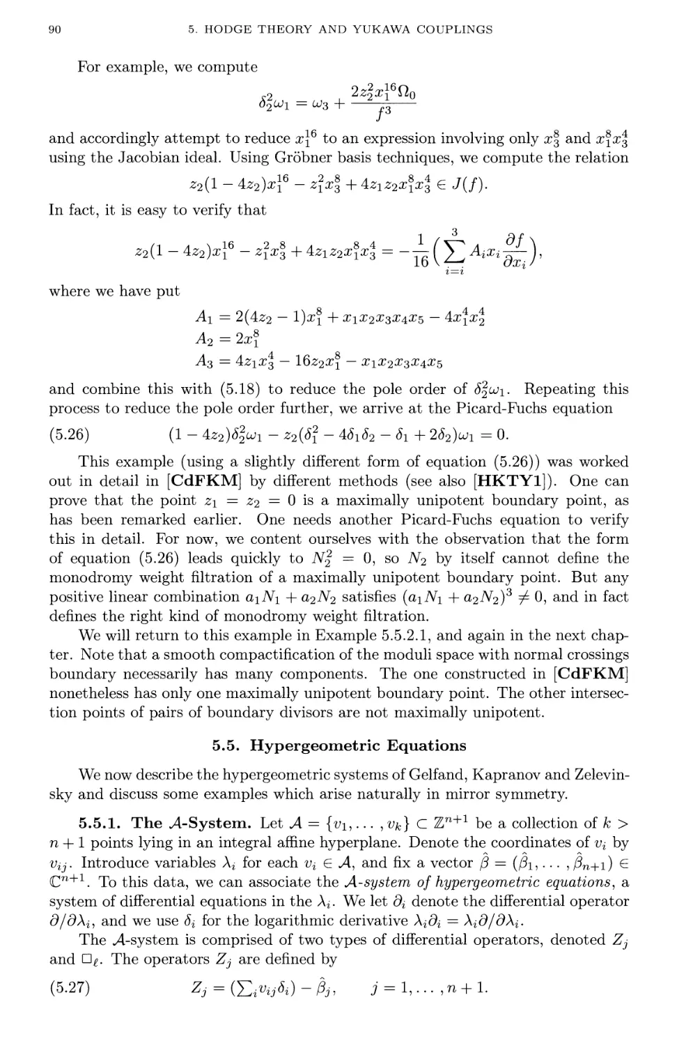 5.5. Hypergeometric Equations