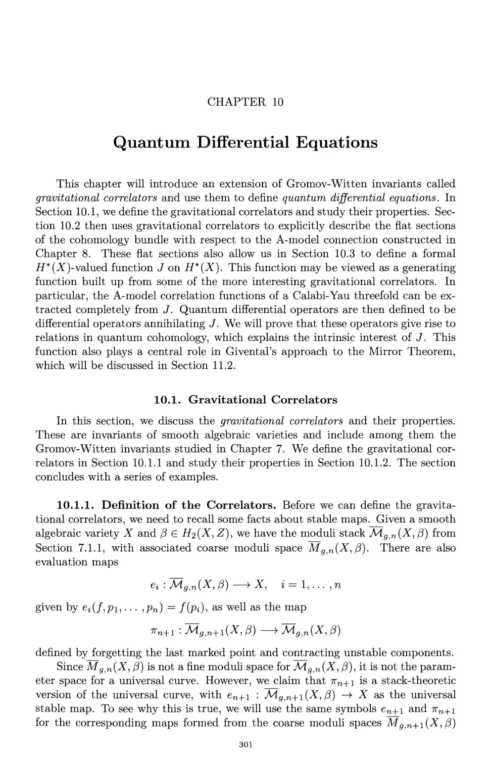 Chapter 10. Quantum Differential Equations