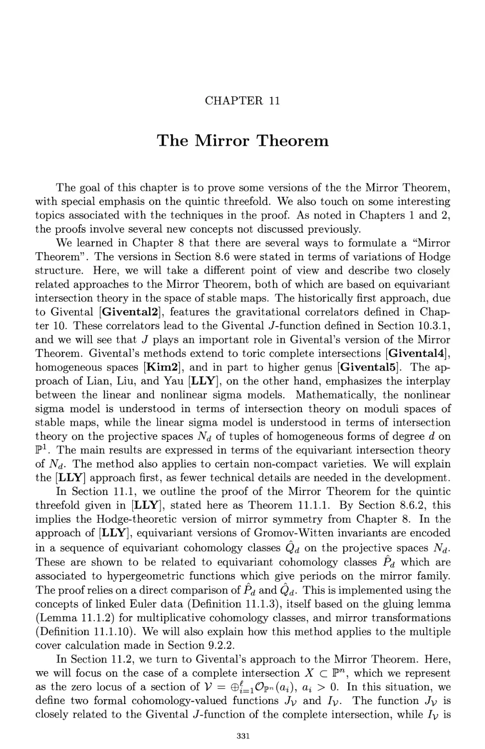 Chapter 11. The Mirror Theorem