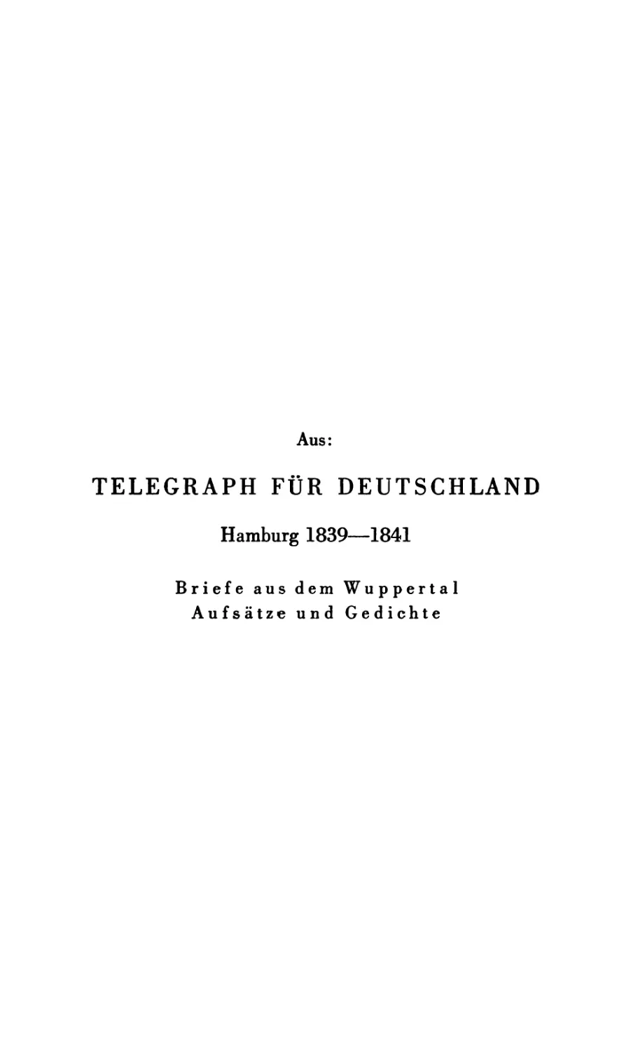 Aus: Telegraph für Deutschland. 1839—1841