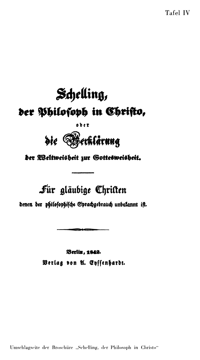Schelling, der Philosoph in Christo