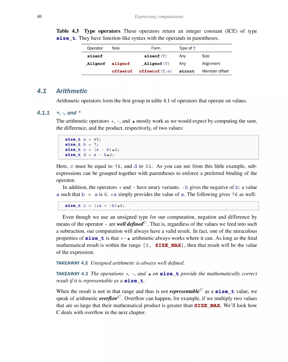 4.1 Arithmetic
4.1.1 +, -, and *