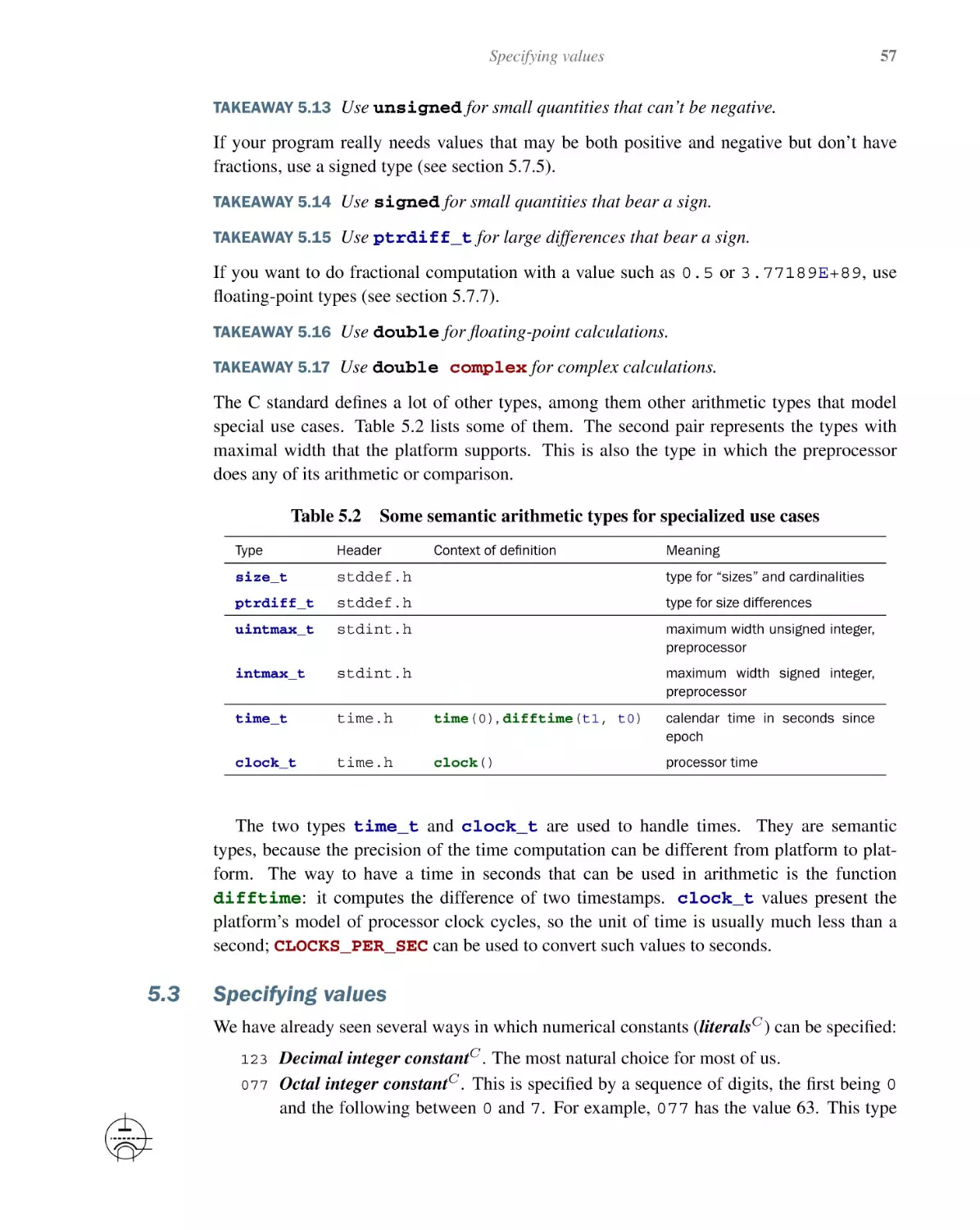 5.3 Specifying values