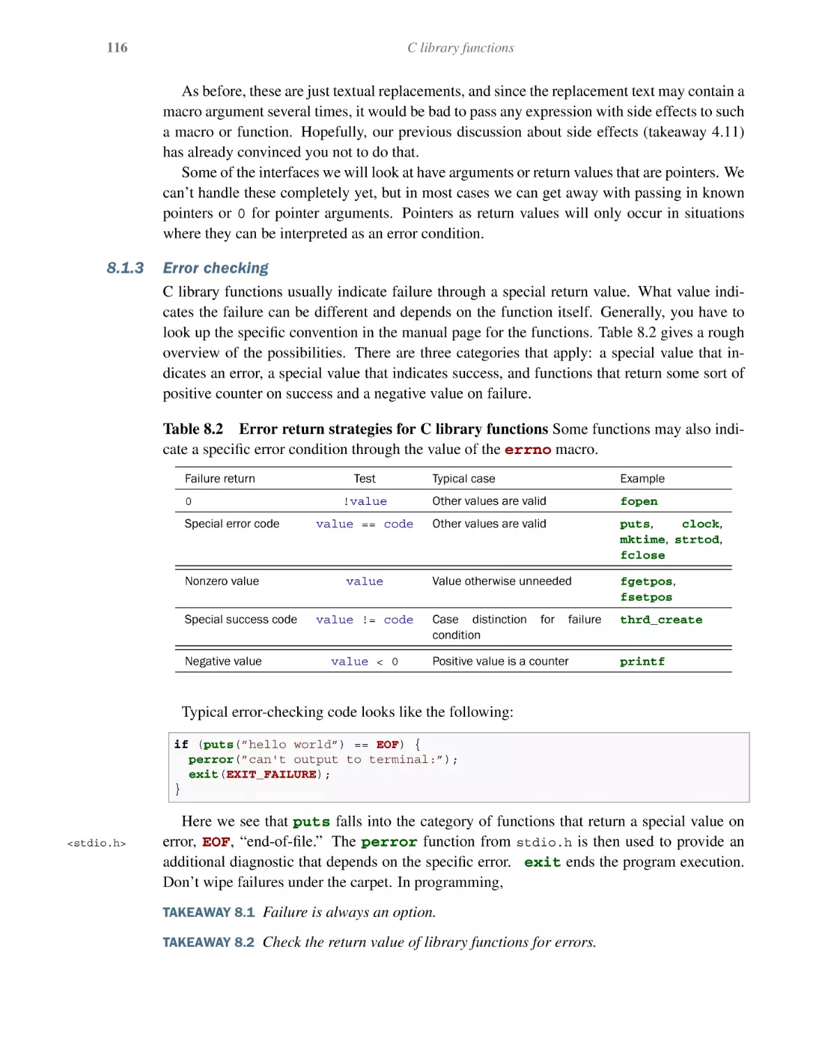 8.1.3 Error checking