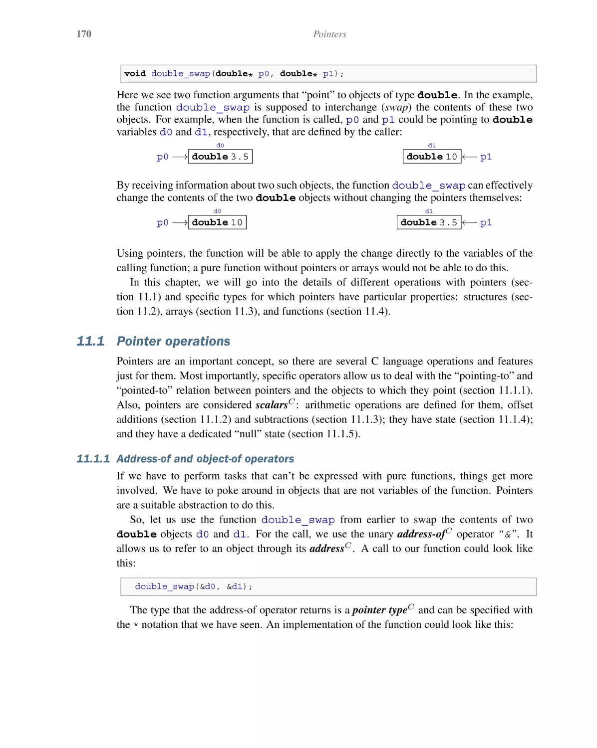 11.1 Pointer operations
11.1.1 Address-of and object-of operators