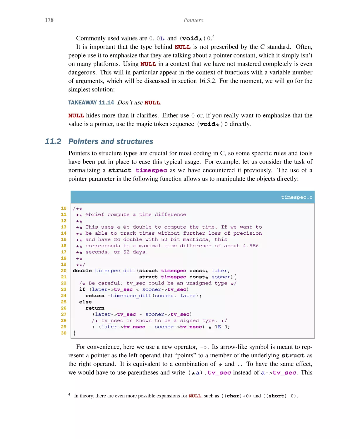 11.2 Pointers and structures