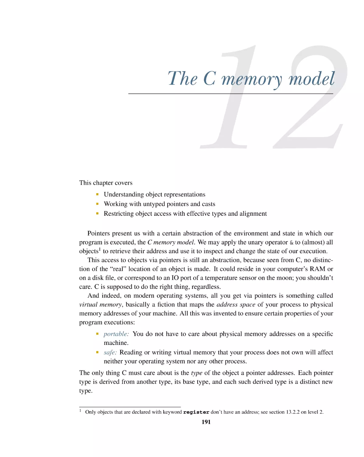 12 The C memory model