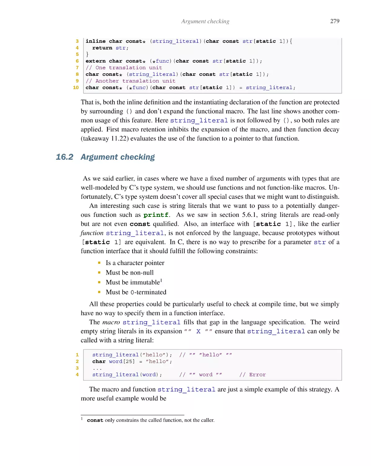 16.2 Argument checking