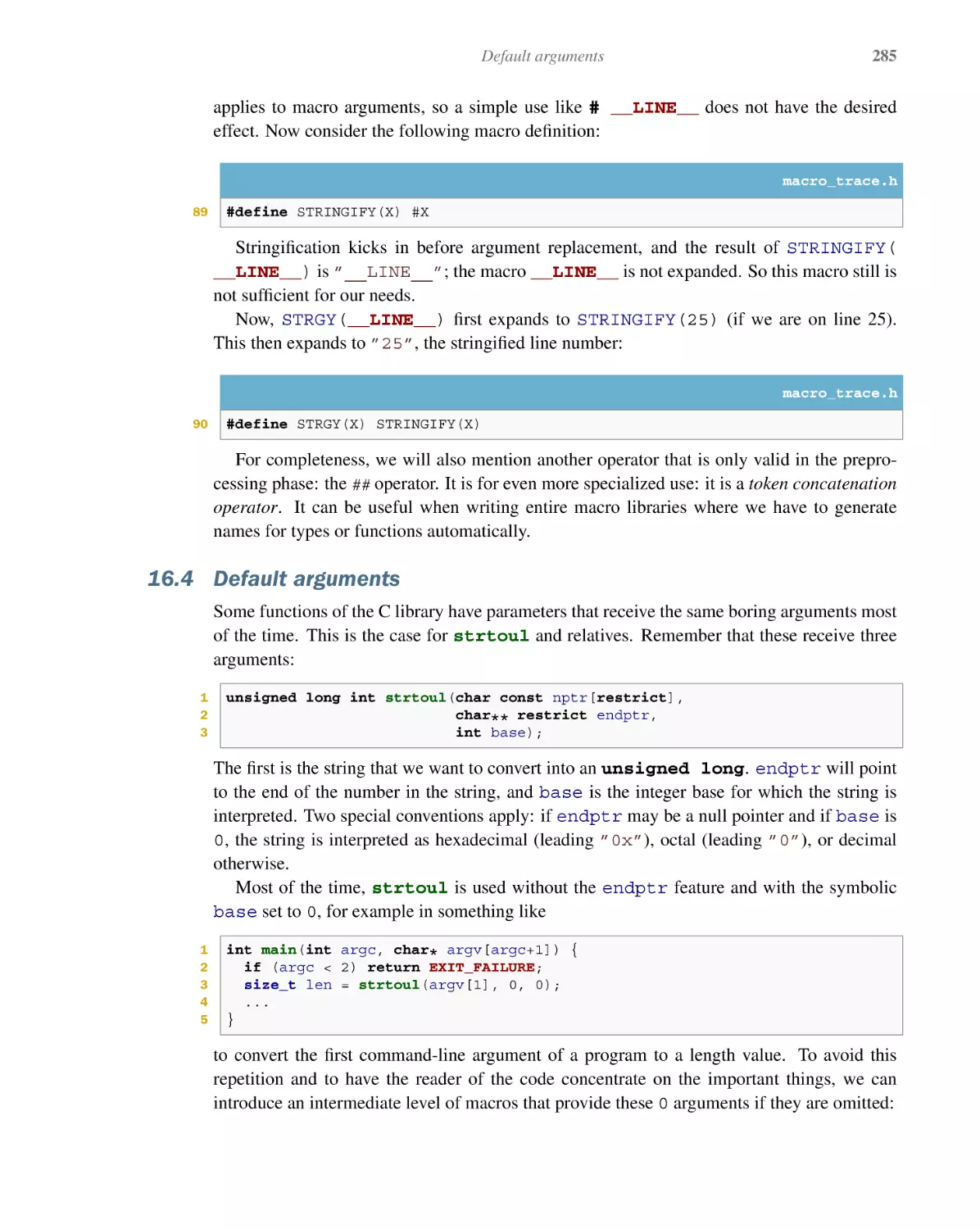 16.4 Default arguments