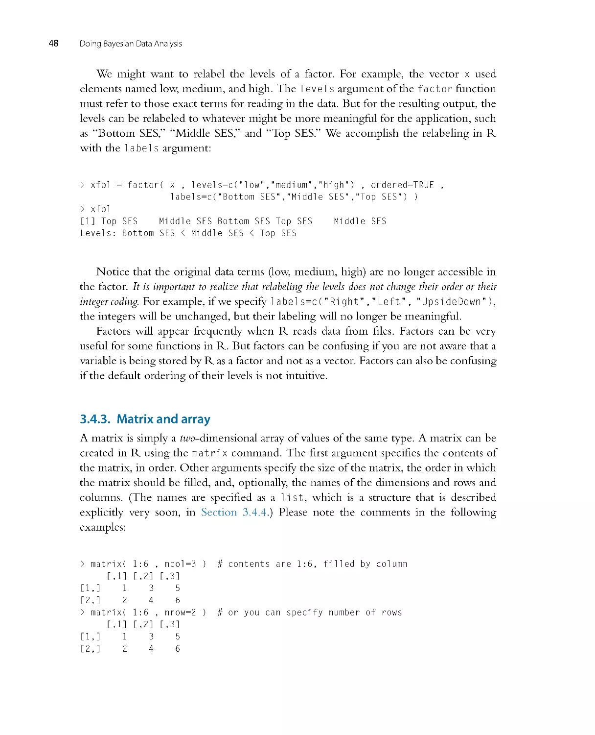 Matrix and array