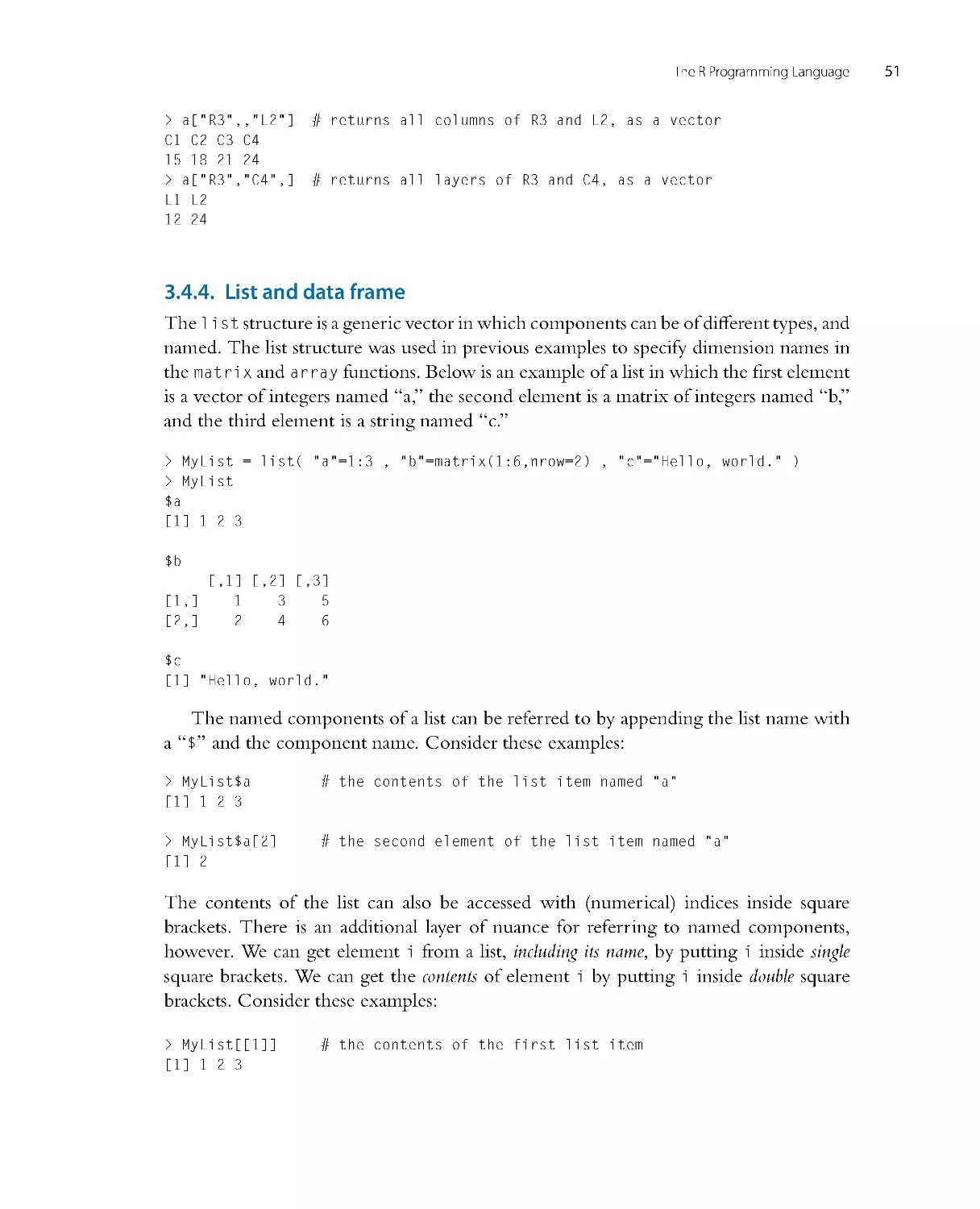 List and data frame