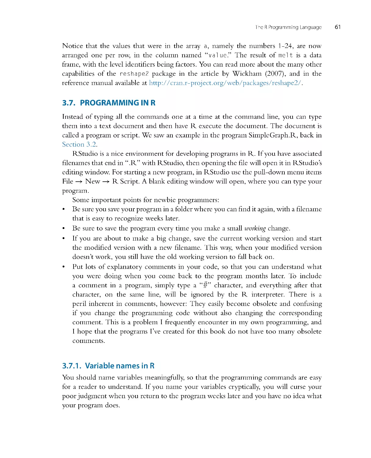 Programming in R