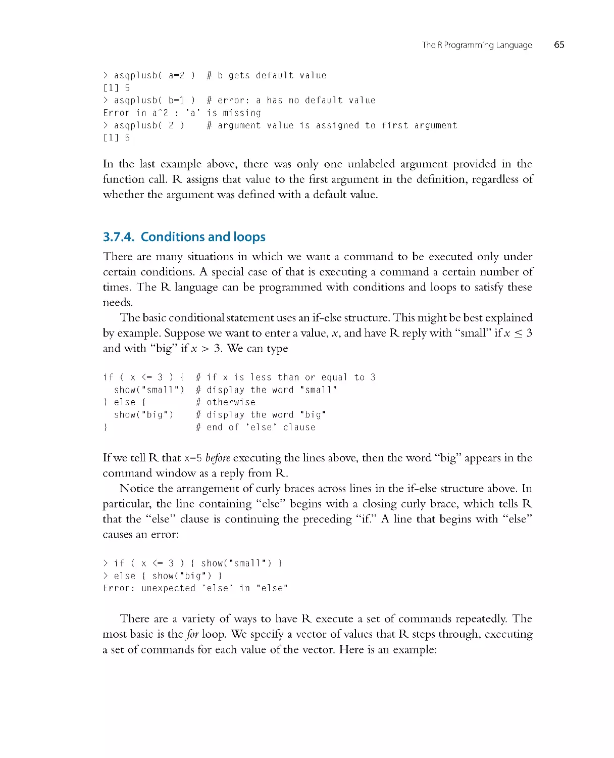 Conditions and loops