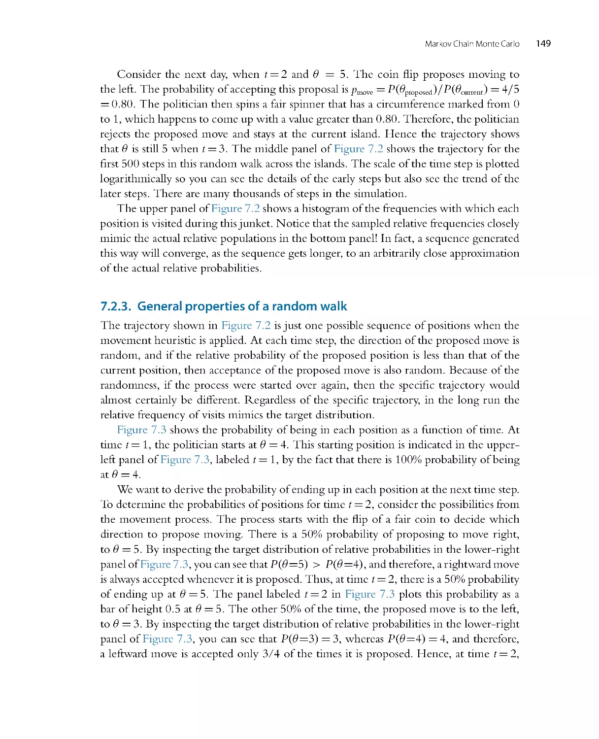 General properties of a random walk