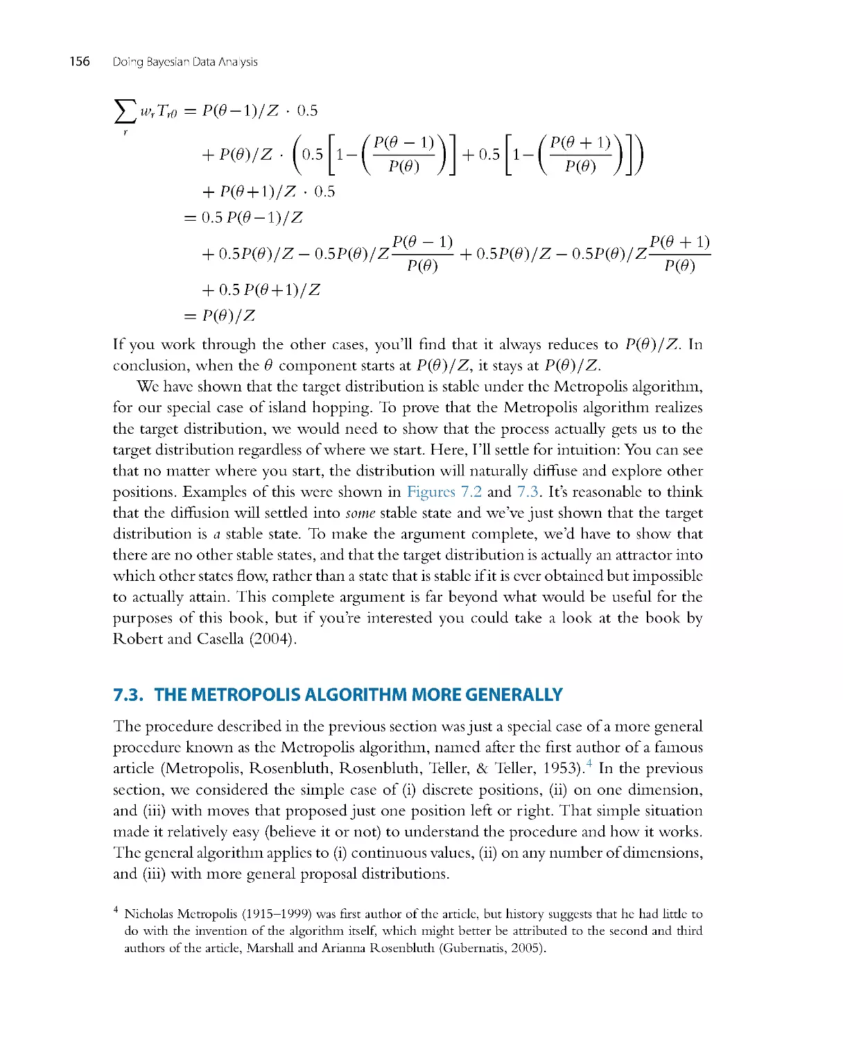 The Metropolis Algorithm More Generally