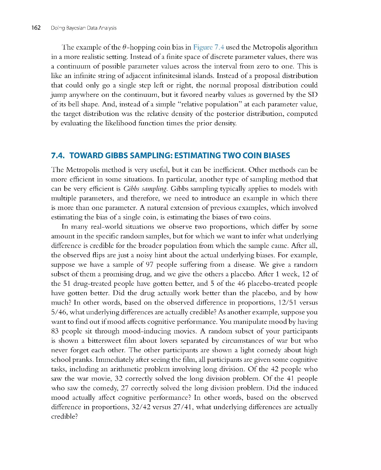 Toward Gibbs Sampling: Estimating Two Coin Biases