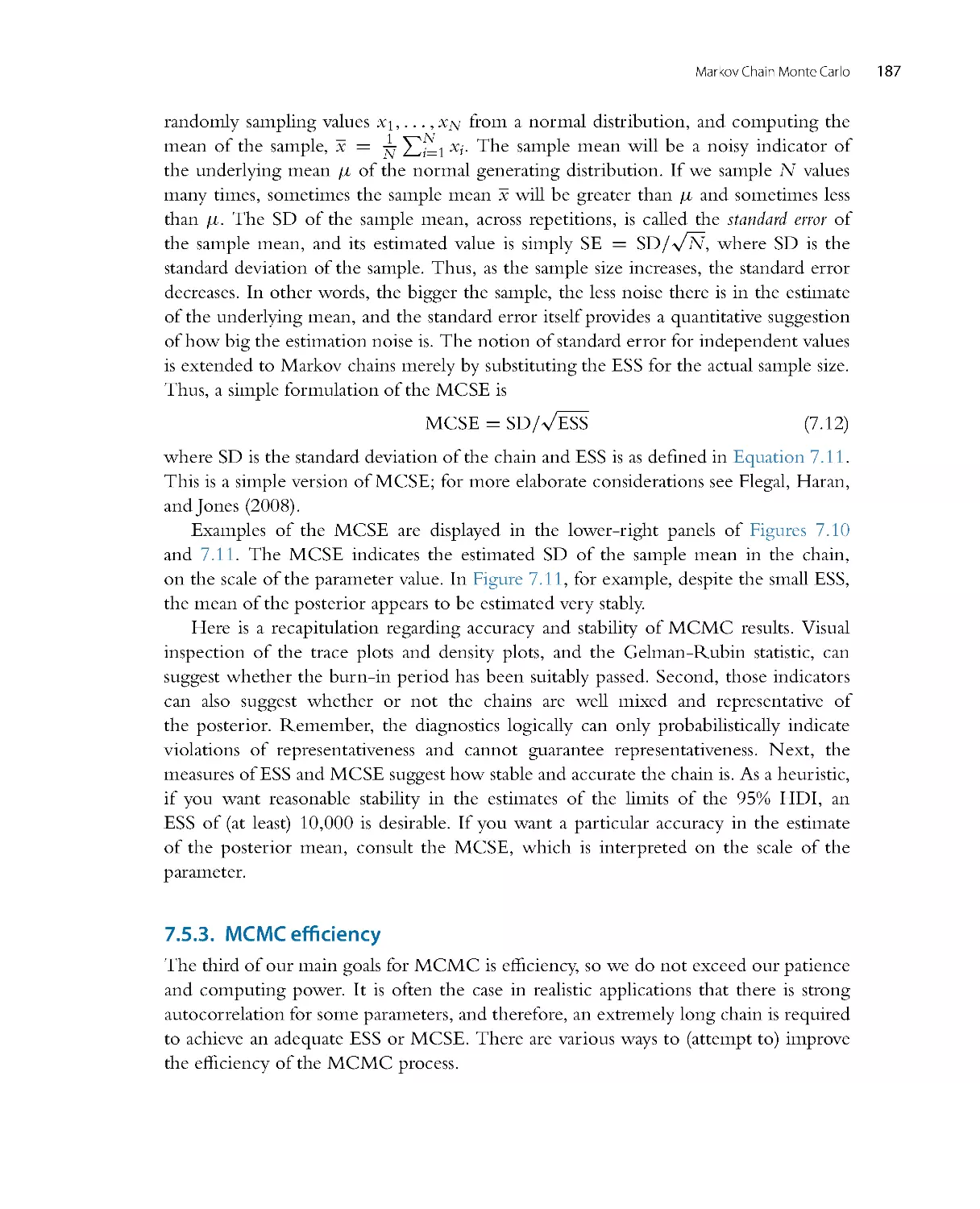 MCMC efficiency