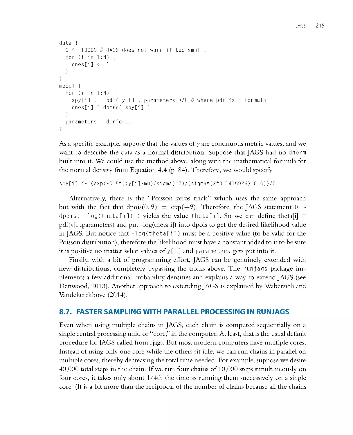 Faster Sampling with Parallel Processing in RunJAGS