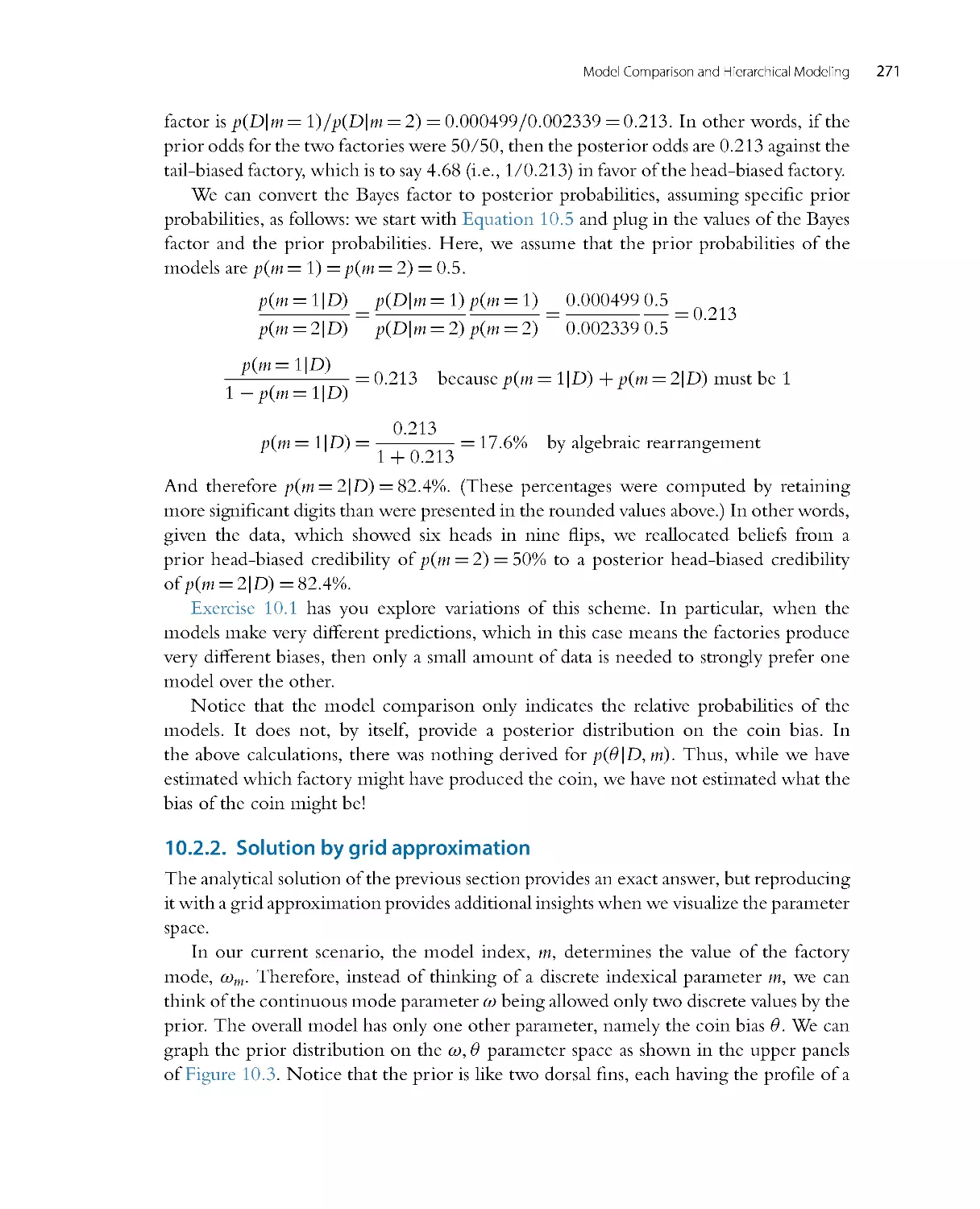 Solution by grid approximation