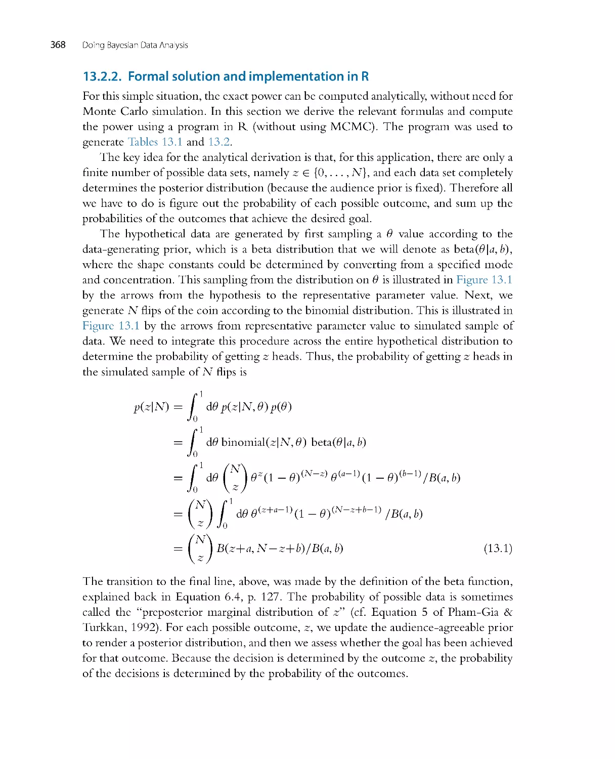 Formal solution and implementation in R