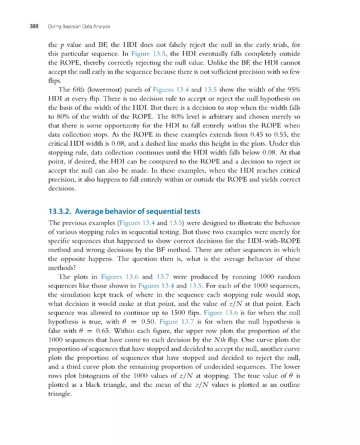 Average behavior of sequential tests