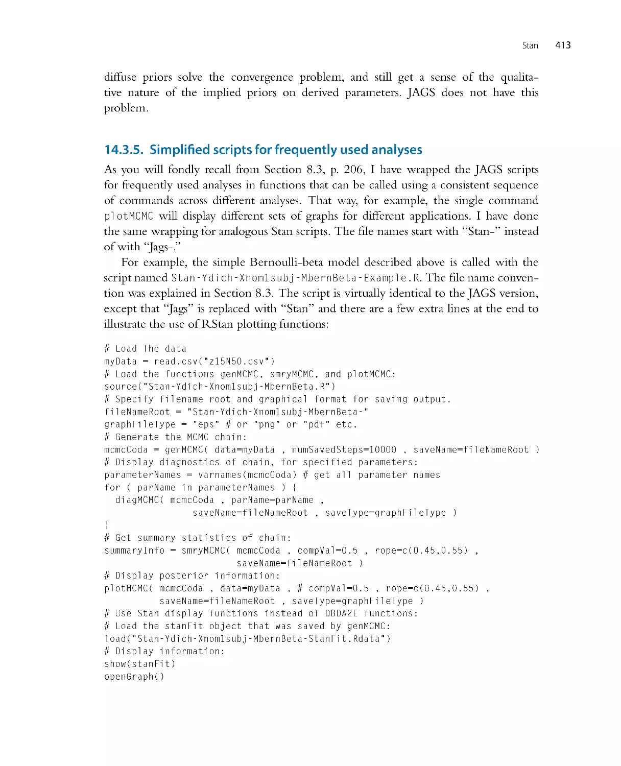 Simplified scripts for frequently used analyses