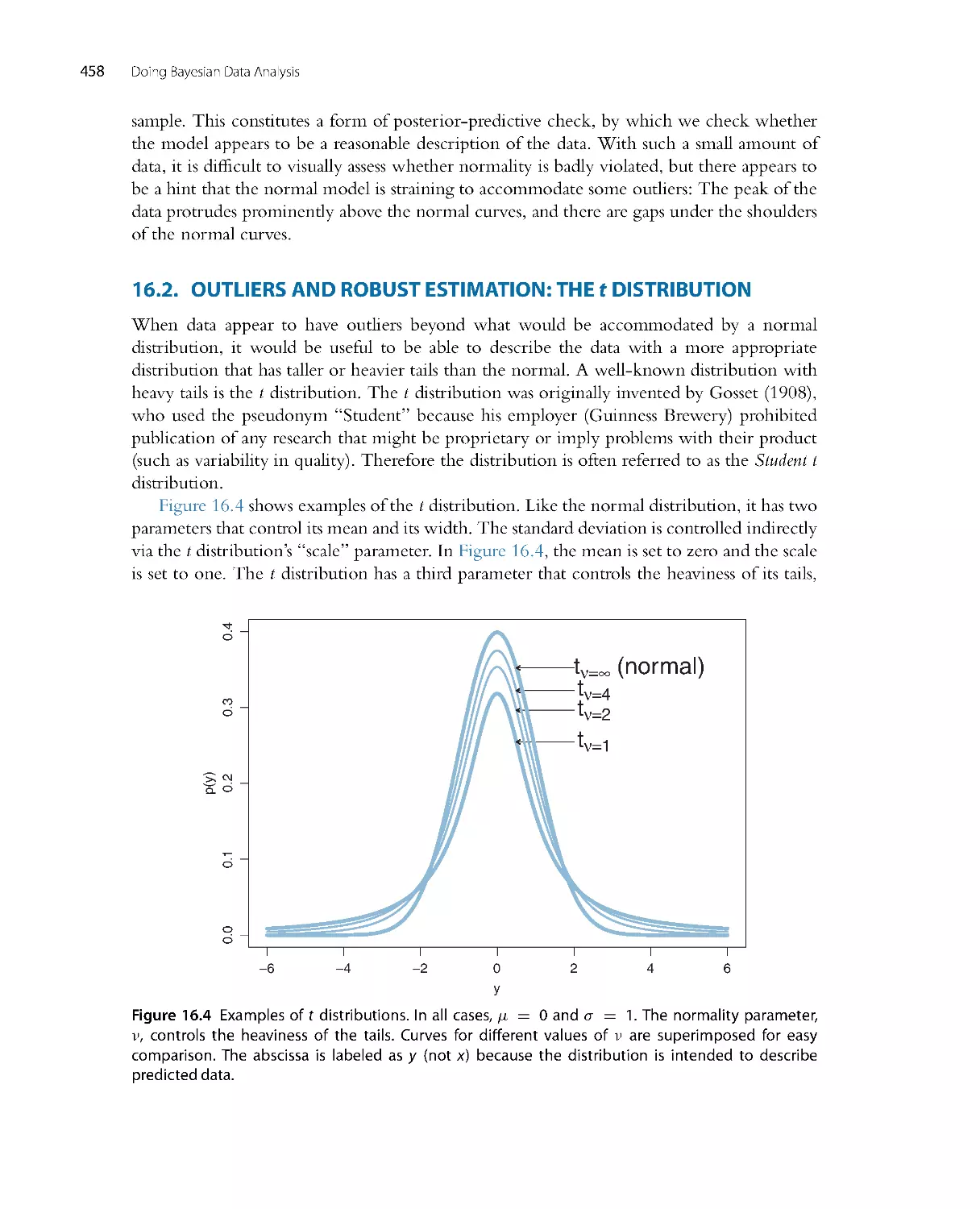 Outliers and Robust Estimation: The t Distribution