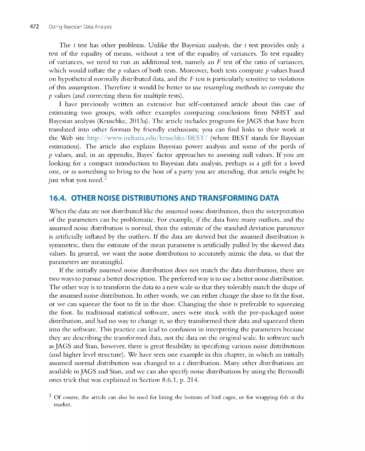 Other Noise Distributions and Transforming Data