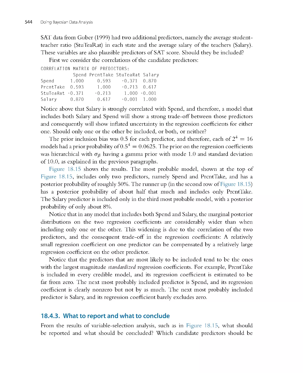 What to report and what to conclude