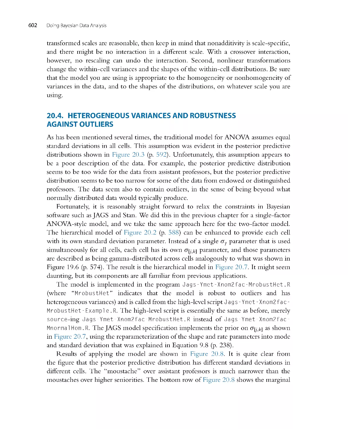 Heterogeneous Variances and RobustnessAgainst Outliers