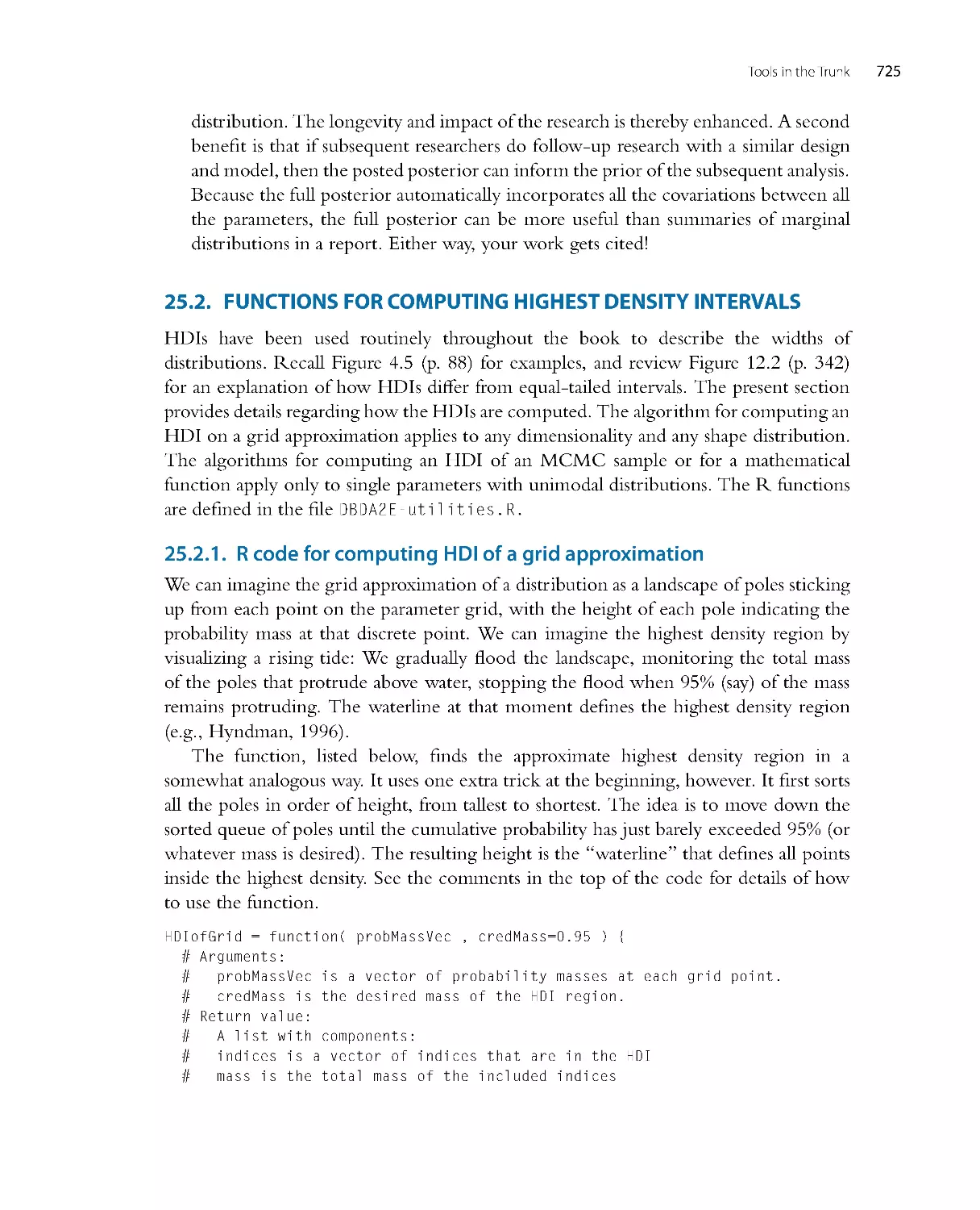 Functions for Computing Highest Density Intervals