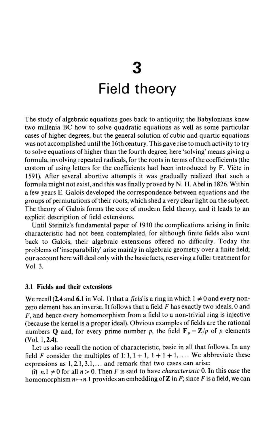 3 Field theory