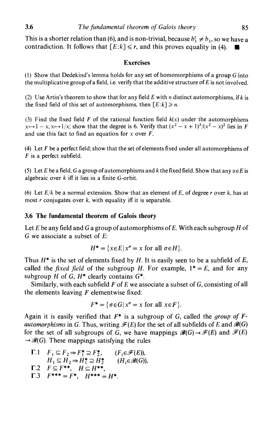 3.6 The fundamental theorem of Galois theory