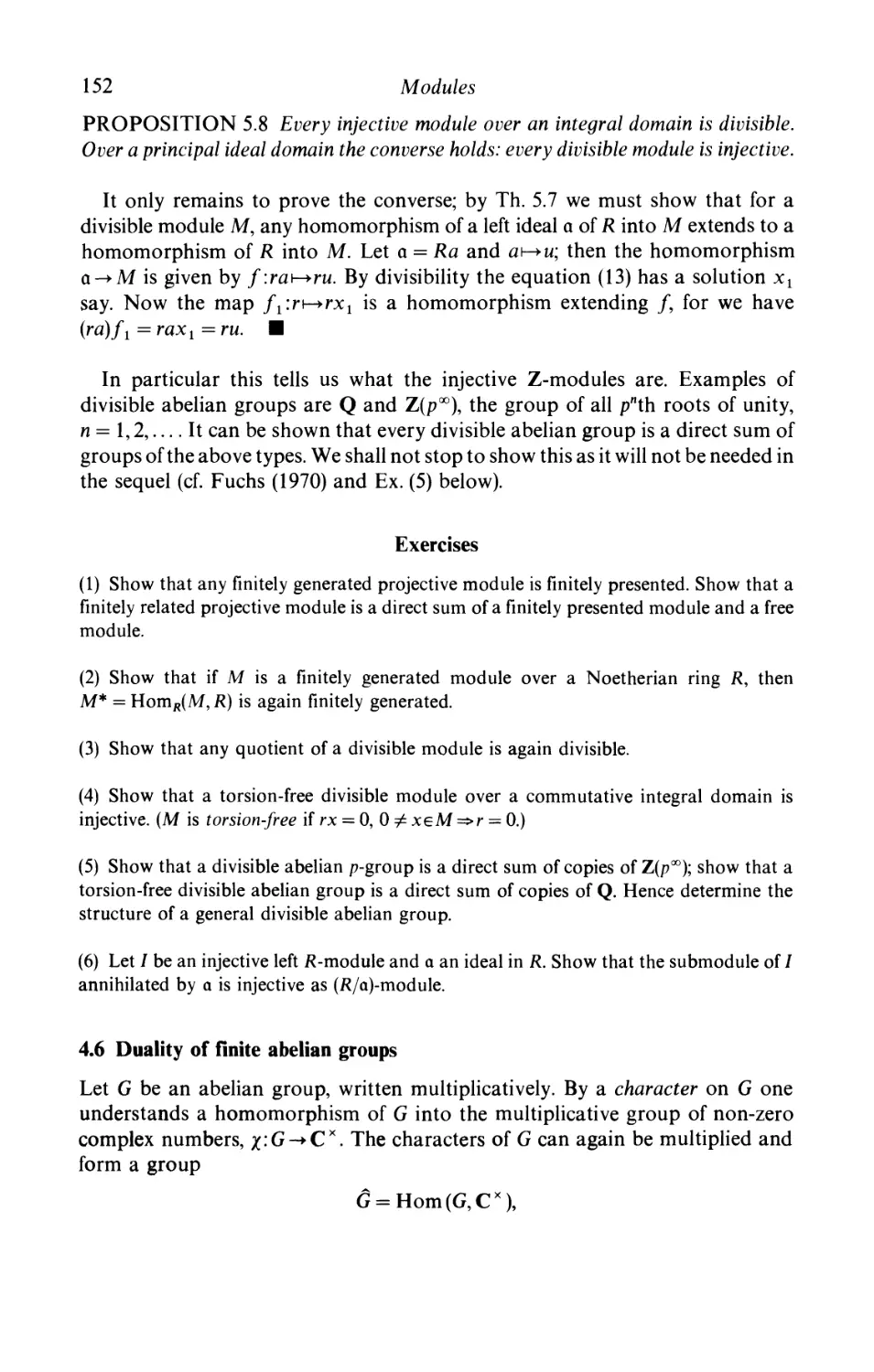 4.6 Duality of finite abelian groups