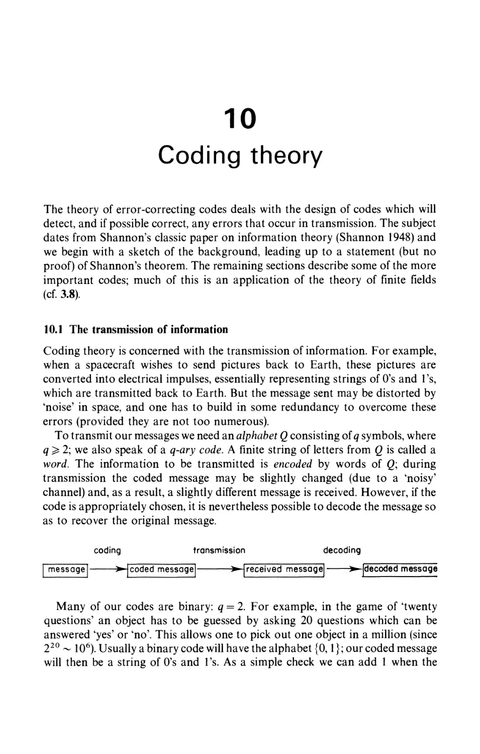 10 Coding theory