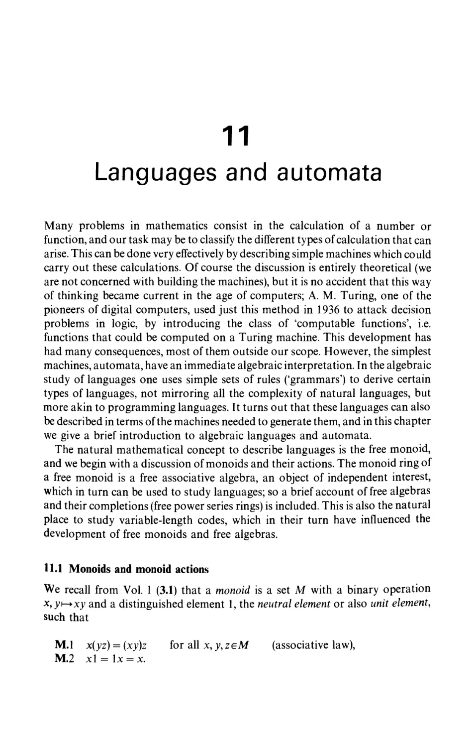 11 Languages and automata
