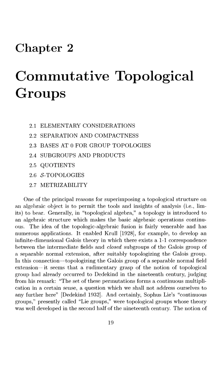 2 Commutative Topological Groups