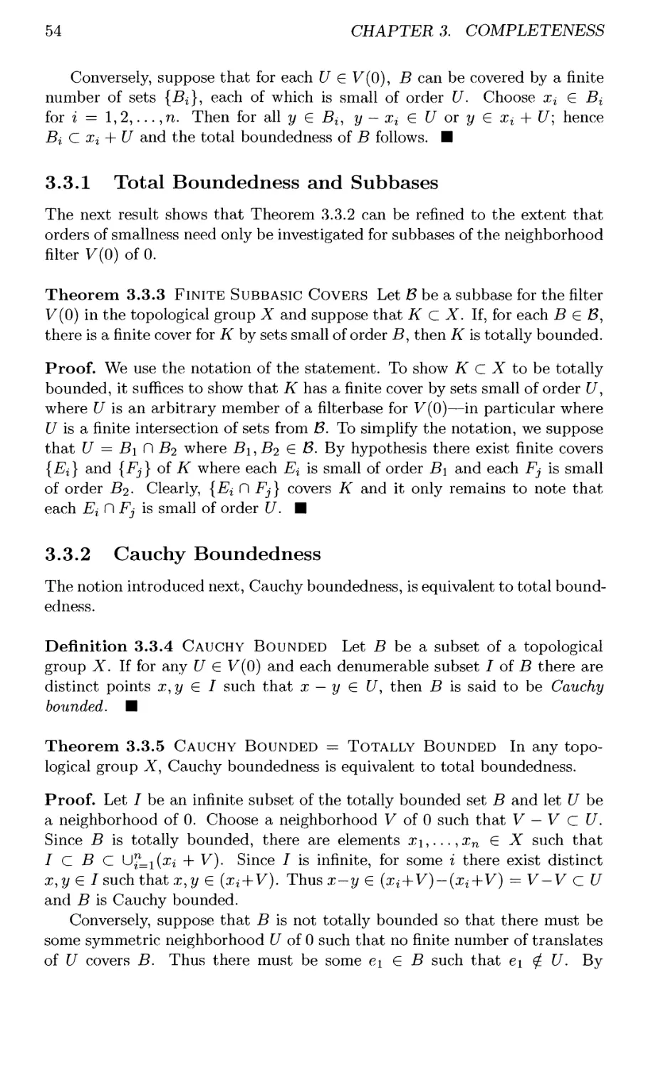 3.3.2 Cauchy Boundedness