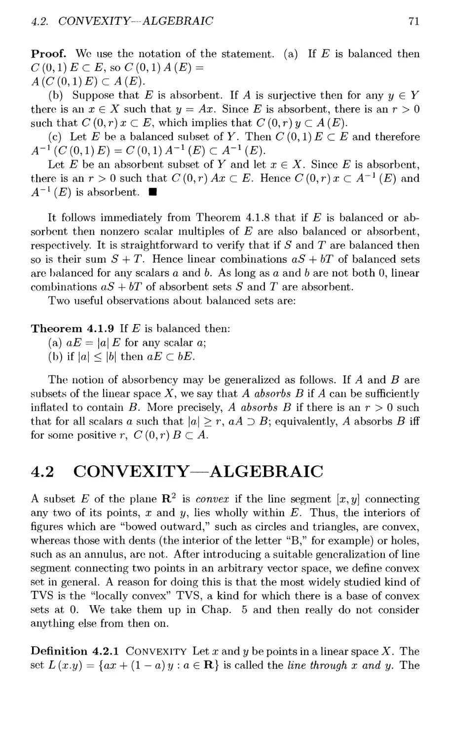 4.2 CONVEXITY—ALGEBRAIC