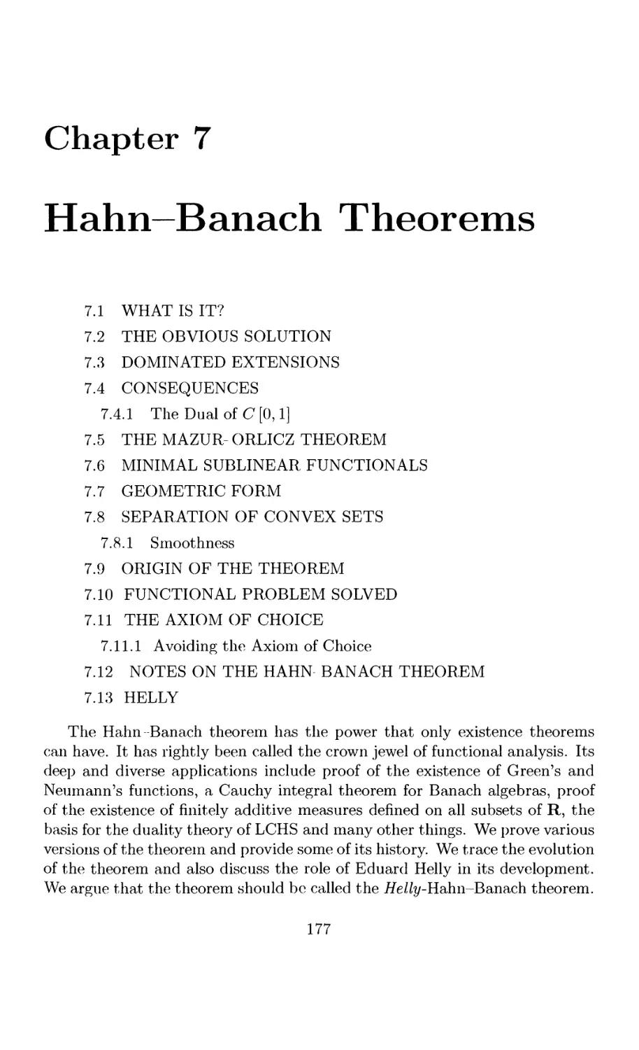 7 Hahn-Banach Theorems