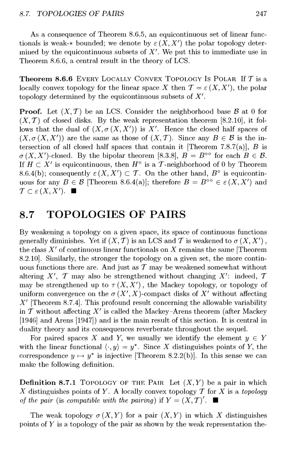8.7 TOPOLOGIES OF PAIRS