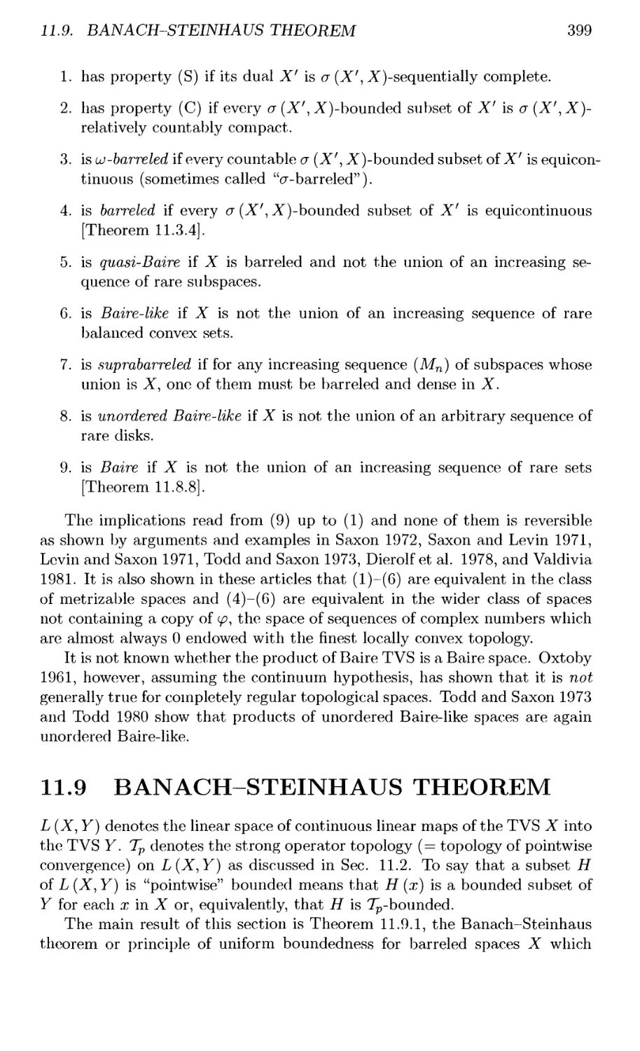 11.9 BANACH-STEINHAUS THEOREM