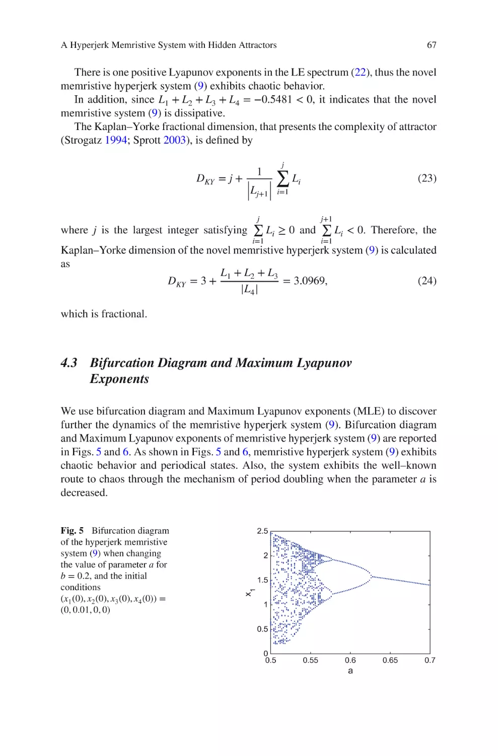 4.3 Bifurcation Diagram and Maximum Lyapunov Exponents